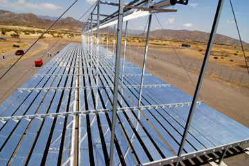 La centrale à miroir de Fresnel.